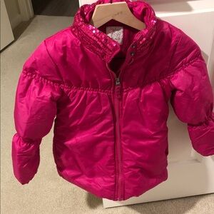 The Children's Place Pink Sequin Puff Jacket